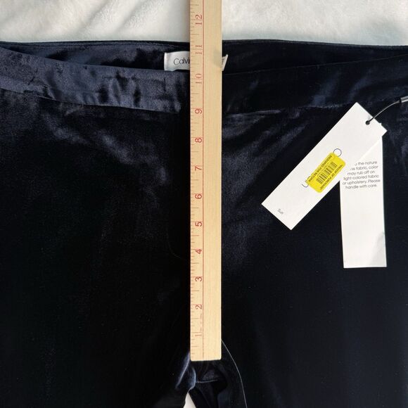 Calvin Klein NWT Navy Blue Velvet Trouser Pants Size 10 - Picture 5 of 6